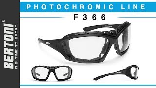 F366 Photochromic Antifog Sunglasses with Optical Insert for motorcycle and extreme sports Bertoni