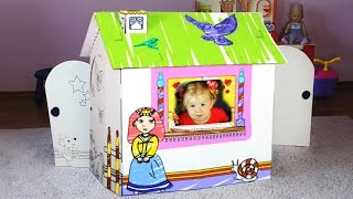 ПРИНЦЕССЫ Картонный ДОМИК Конструктор Игры Для Девочек Disney Princess House Playhouses for girls