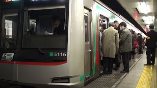 【過密】路電並! 最混雑区間朝ﾗｯｼｭ 田都線池尻大橋1 Tokyo Busy Tokyu Line