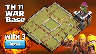 New Th11 War Base 2017 Anti 0 Star/Anti 2 Star With Replay Anti Valkyrie 6 anti queen walk Valk