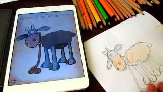 Как нарисовать козу Барашек шон Free drawing Shaun the Sheep Movermouth
