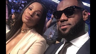 Lebron James Arrives At Mayweather McGregor Fight Flexing With Wife Looking Like A Snack
