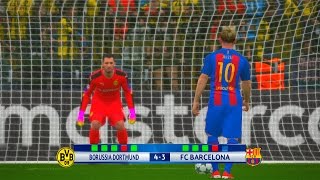 Borussia Dortmund vs Barcelona - PES 2017 Penalty Shootout