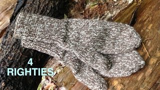 How To Knit Basic Mittens - Size Small (4 Righties)