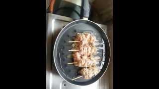 quick afghan chicken / murg malai kabab recipe made on a grill pan