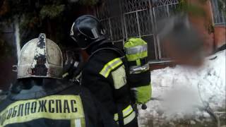 Пожар 16.11.2016, г.о. Лосино-Петровский ул. Первомайская, бывший Монинский камвольный комбинат.