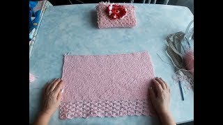 Вязание спицами Шапочка по диагонали (1 часть)