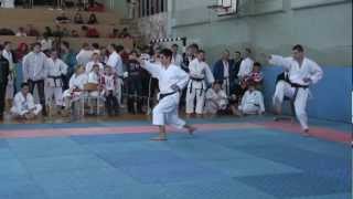 Shotokan Karate 2012 kata men's Kanku-dai,Enpi Sharafeev Marat (Tatarstan),Popov Kirill (Yanao)