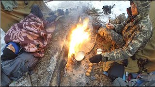 В поисках чума! Ночевка в зимне лесу в конце января.