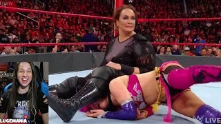 WWE Raw 2/19/18 Nia Jax interrupts Asuka Interview