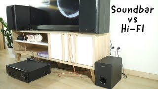 Sony soundbar vs Infinity HiFI speakers sound & bass test