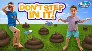 DON'T STEP IN IT!!! Blindfolded Poop Dodging Game (GROSS)