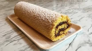Простой Бисквитный Рулет с Вареньем / Swiss Roll Recipe / Пошаговый Рецепт (Вкусно и Быстро)