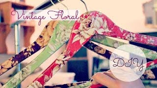 DIY Vintage Floral Decoupage Clothes Hangers