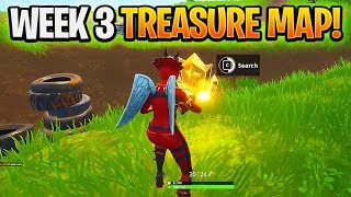 "Salty Springs Treasure Map Location" Fortnite Season 4 Week 3 Battle Star Location