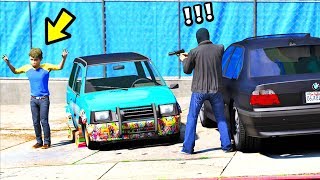 РЕАЛЬНАЯ ЖИЗНЬ ШКОЛЬНИКА GTA 5 - ШКОЛЬНИКА ОГРАБИЛИ ГОПНИКИ НА ЧЕРНОМ БУМЕРЕ! ⚡ ГАРВИН