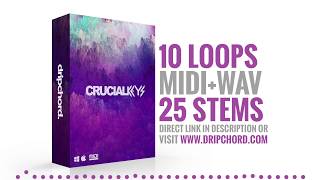 Trap Loop/Sample Pack "Crucial Keys" - 10 Loops, MIDI and WAV + Stems