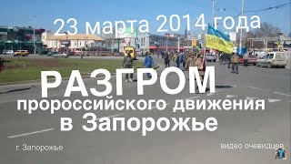 Полное видео: Разгром автоколонны Антимайдана в Запорожье