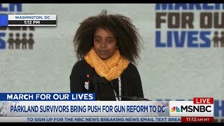 11-Year-Old Naomi Wadler Speaks At The #MarchForOurLives