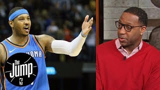 Tracy McGrady says Carmelo Anthony should come off Thunder's bench | The Jump | ESPN
