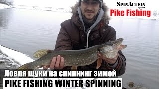 Зимний спиннинг. Ловля щуки в феврале на нижней Москва реке.