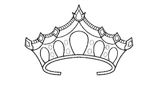 How to Draw a Princess Crown / Как нарисовать корону принцессы