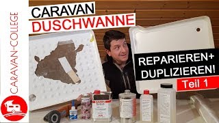 Tutorial: Caravan Duschwanne reparieren + duplizieren - Teil 1: Duschwanne ausbauen