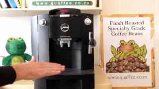 How to run the cleaning process on a Jura Impressa XF50 or F50