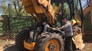 ?Снятие ТНВД  с экскаватора-погрузчика JCB 3CX?Ремонт топливного насоса JCB 3СХ??