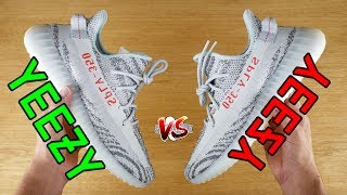 LEGIT vs FAKE Yeezy 350 Blue Tint. Vere / False