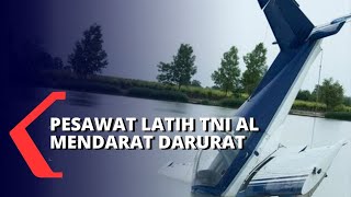 Proses Evakuasi Pesawat Latih TNI AL di Sidoarjo