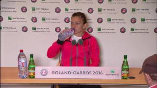 Simona Halep Roland Garros Round 2 Post Match Interview