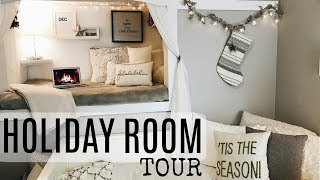 MY HOLIDAY ROOM TOUR! CHRISTMAS DECOR IDEAS!