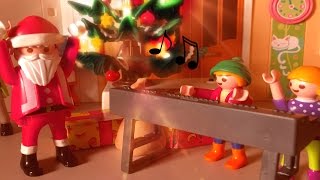 ? DER WEIHNACHTSMANN TANZT - Kinder singen "Ein kleiner weisser Schneemann" PLAYMOBIL Stop Motion