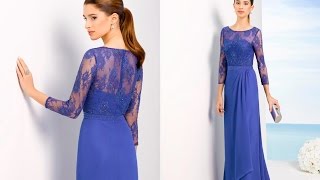 VESTIDOS DE FIESTA CON MANGA LARGA O FRANCESA PARA MADRINA