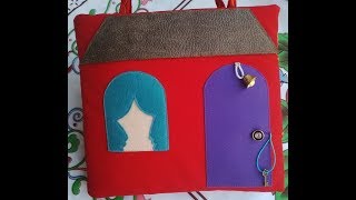 Игровая сумочка-домик из ткани