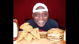 THE LLIPS 5 & 5 CHALLENGE...WHOLE CHICKEN WINGS AND PANCAKES MUKBANG | EATING SHOW | 먹방