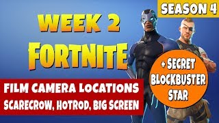 Fortnite Week 2 Challenges-  All Film Cameras - Scarecrow, Hotrod, Big Screen + Blockbuster Star