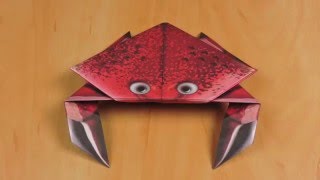 Цветное оригами. Оригами Краб. Origami crab. Origami Paper