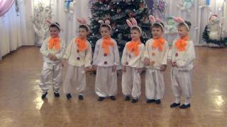Заяц-монстр на новогоднем утреннике 22.12.2016