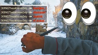 EPIC THROWING KNIFE FEED AND BANKSHOTS!! (COD WW2 Knife Only Epic Moments))