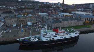 Vessels On The River Clyde  by Drone
