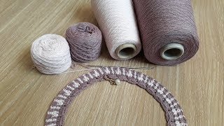 Джемпер жаккард крючком. Часть 2. Кокетка 2-3 ряды.