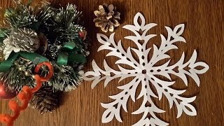Новогодняя снежинка из бумаги. New Year Snowflake From Paper. Ամանորյա ձյան փաթիլ թղթից