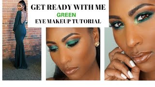 GET READY WITH ME FALL WEDDING: GREEN SULTRY EYE MAKEUP + BROW TUTORIAL