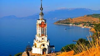 Temple of St. Nicholas lighthouse in Crimea
