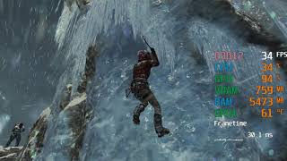 Radeon Vega 8 Graphics -- AMD Ryzen 3 3200G -- Rise of the Tomb Raider FPS Test