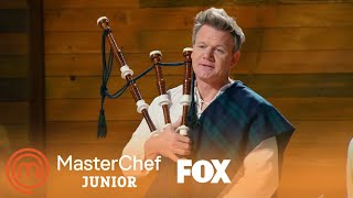 Gordon Ramsay Plays The Bagpipes | Season 6 Ep. 6 | MASTERCHEF JUNIOR