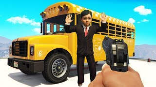 Stealing a Kids School Bus.. He Got Mad! (GTA RP)