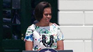 First Lady Michelle Obama at "Chefs Move to Schools" Event